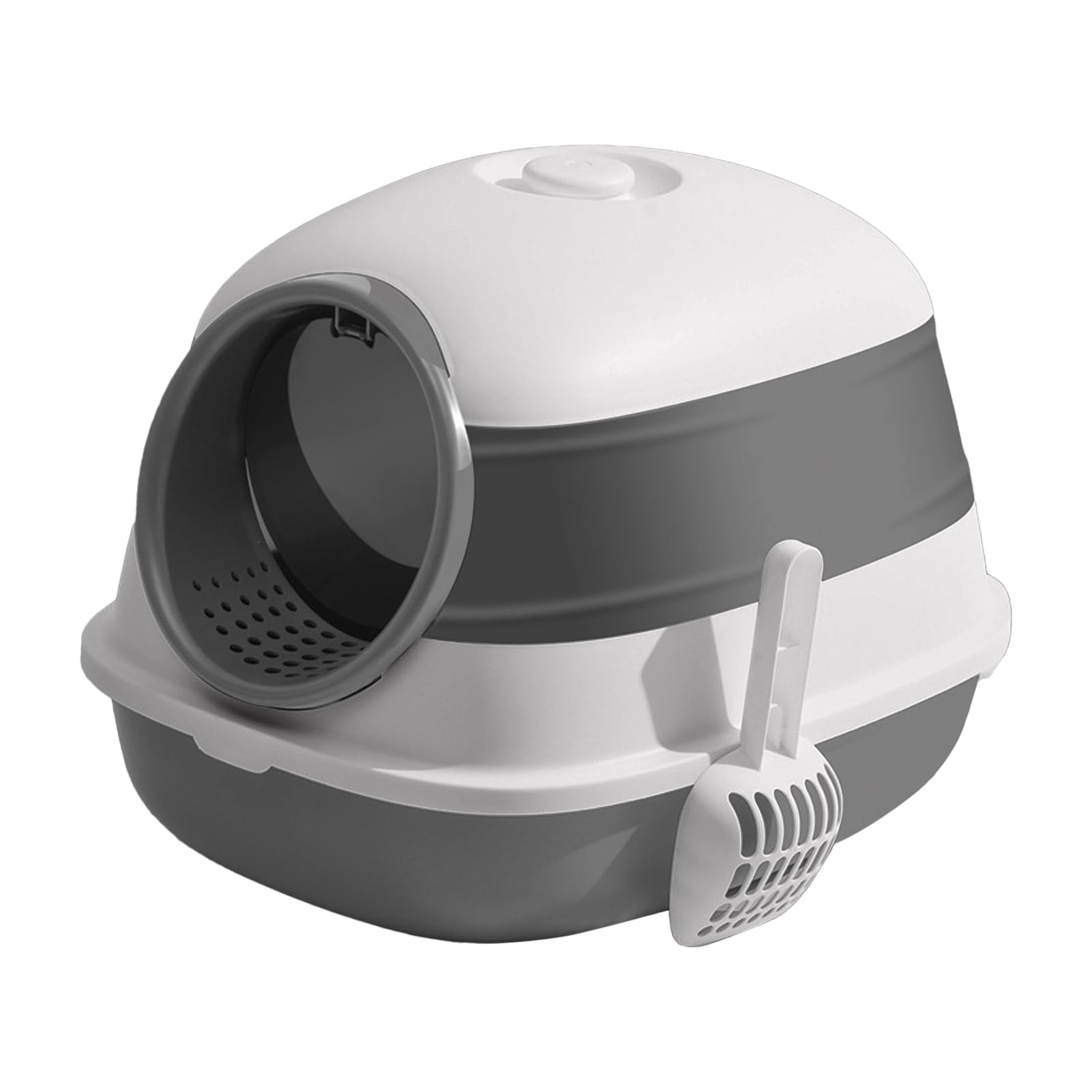 De para Gatos con Tapa Baño para Mascotas Plegable con Control De Olores | Con Pala Y Tapa Para Gatos Para Mascotas En Interior Para Hogar En Esquina Para Apartamento Y Para Viaje
