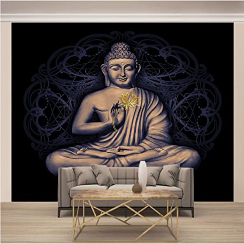 Poster Tableaux Muraux Bouddha 3D Trompe l'Oeil Lavable - 2