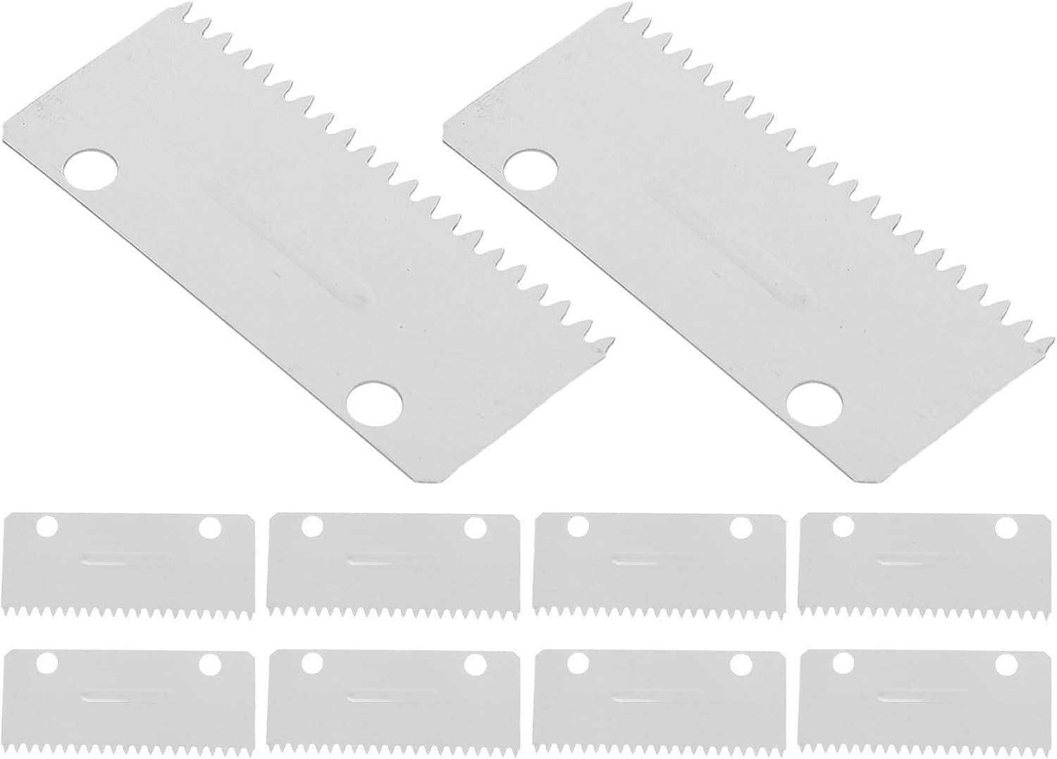 Tape Dispenser Replacement Blades 10pcs Iron Serrated Edge Silver