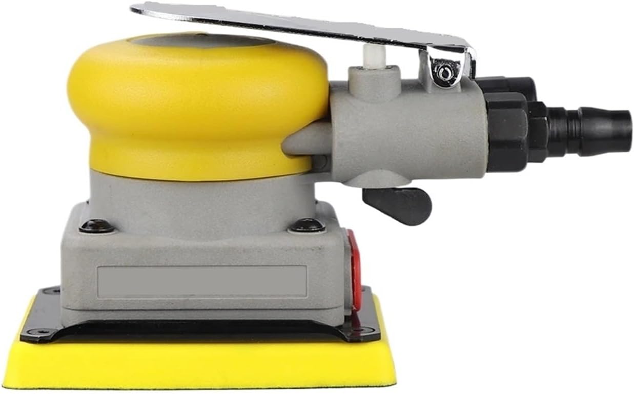 Electric Polisher, Grinding Machine Car Pneumatic Sander Polishing Machine, Pneumatic Car Polishing Tool Square,Buffer(Yellow)
