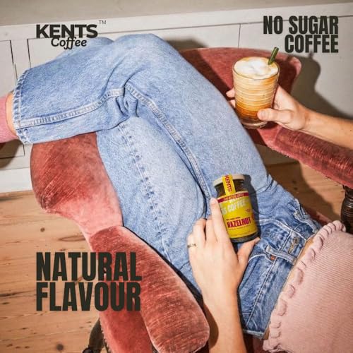 Image of Kents Coffee Hazelnut Instant Coffee (50g) | 100% Arabica Coffee from Chikmagalur | Low Acid Coffee for No Acid Reflux | Real Hazelnut Flavour with No Added Sugar & No Artificial Flavours | Hot & Cold Coffee