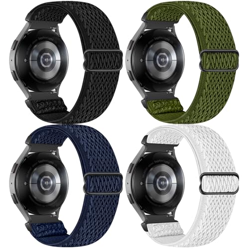 20mm Armband für Garmin Forerunner 55/70/158/165/170/245/645/570(42mm)/Vivoactive 6/5/3/Garmin Venu Sq 2 Music/Venu 2 Plus, Nylon Elastisch Armband für Amazift Active 3 Premium/Active 2/Cheetah 2 Pro