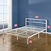 ZINUS 12 Inch Geraldine Metal Platform Bed Frame with Headboard and Footboard Steel Slat Support, No Box Spring Needed, Easy Assembly, Queen, White