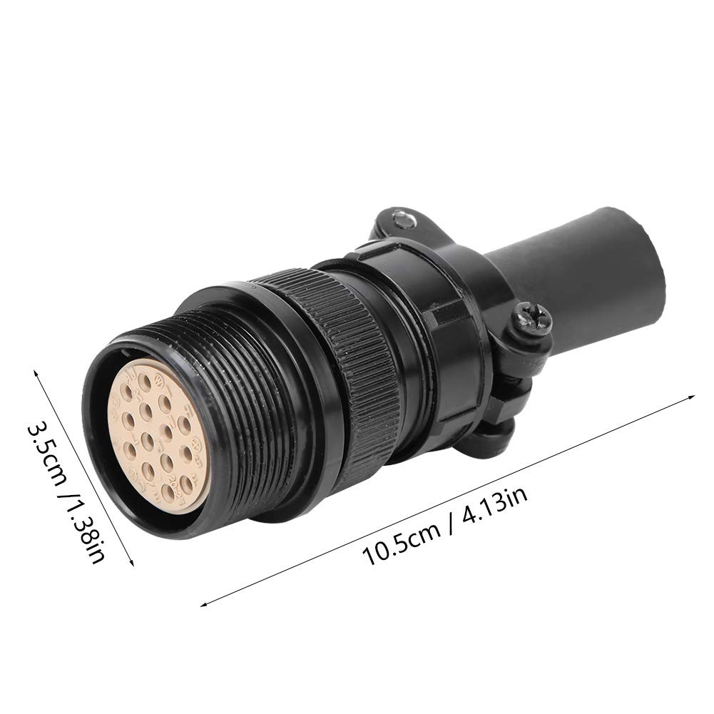 14-Pin Aviation Socket Cord Mounted Female Plug for Thermal Arc Welder Made From Aluminum Alloy