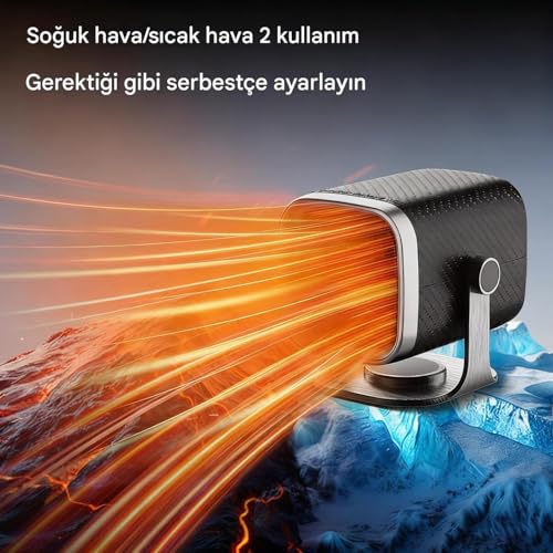 Araçlar İçin Araba Isıtıcıları | 2 Si 1 Araç Buz Çözücü Fan | Tak Çalıştır Hızlı Ön Cam Isıtıcısı,Kış Soğuk Hava için Kamyon ve SUV Araçları Cam Buhar Giderici Isıtma ve Soğutma
