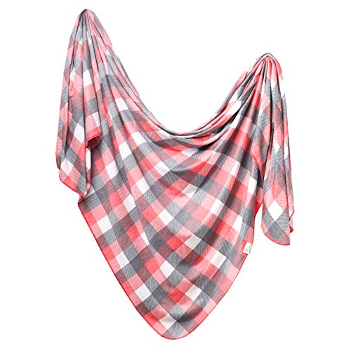 Image of Large Premium Knit Baby Swaddle Receiving Blanket "Jack" by Copper Pearl