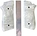 BMPL New Grips Compatible with Taurus Pt-92, Pt-99, Pt100, Pt101 Decocker, Smooth White Pearl Resin Polyester, Thai Handmade
