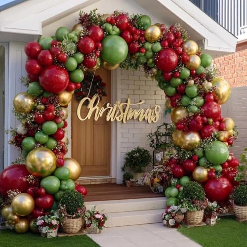 Image of Gold Balloons Different Size 18 12 10 5in Chrome Metallic Gold Balloon Garland Arch Kit Glue Point Curlling Ribbon Strip Tying Tool For Birthday Baby Shower Wedding Graduation Party Decoration