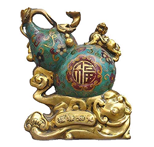 Statue Fengshui PiXiu en Bronze et Émail Cloisonné Palais de Chine