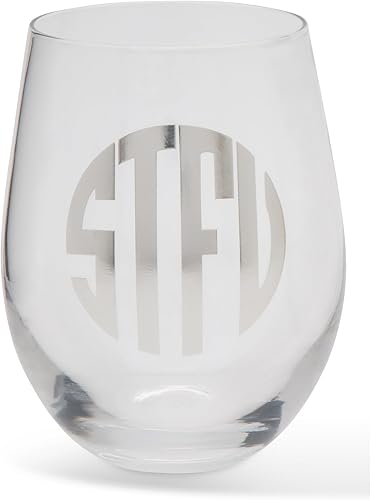 Miniatura 6 de BigMouth WTF & STFU Monogram Copas de vino
