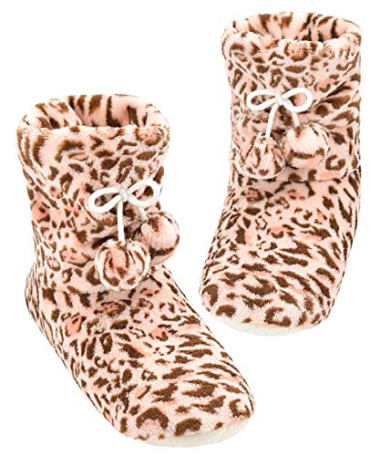 Image of Keyela Womens Non-Slip Sole Slipper Socks, Fluffy Winter House Booties | Ultra soft fuzzy warm indoor house slippers Non-skid bottom for safe walking Cozy winter footwear for ladies