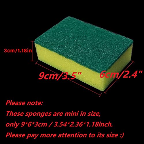 Image of Individually Wrapped Sponges,600 Pack Sponges Individually Wrapped for Kitchen Scrub Dish Dishes Dishwashing Cleaning Non Scratch Scrubber Bulk Case - Small Mini