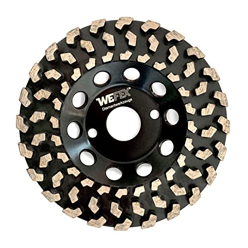 WEFEX Diamant-Topfschleifer V-Beton & Epoxid Ø 125 mm Aufnahme 22,2 mm 35er Körnung für das Abschleifen von Wand-, Decken- oder Bodenbelag WEFEX Diamant-Topfschleifer V-Beton & Epoxid Ø 125 mm Aufnahme 22,2 mm 35er Körnung für das Abschleifen von Wand-, Decken- oder Bodenbelag