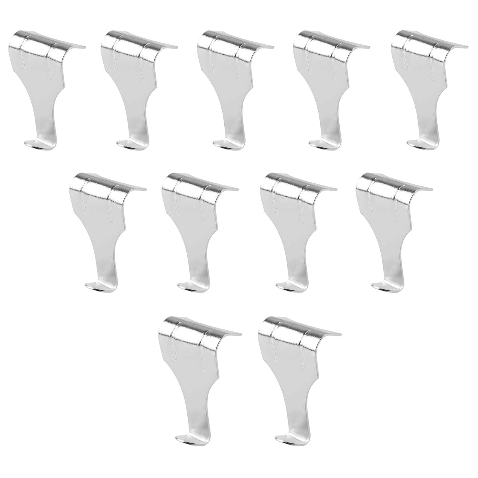 10 PCS Picture Rail Hangers, Picture Hooks for Picture Rail, Dado Rail Hooks,for Hang Picture Frames, Art Exhibition Gallery Picture, Billboards, Keys Holder(Sliver)