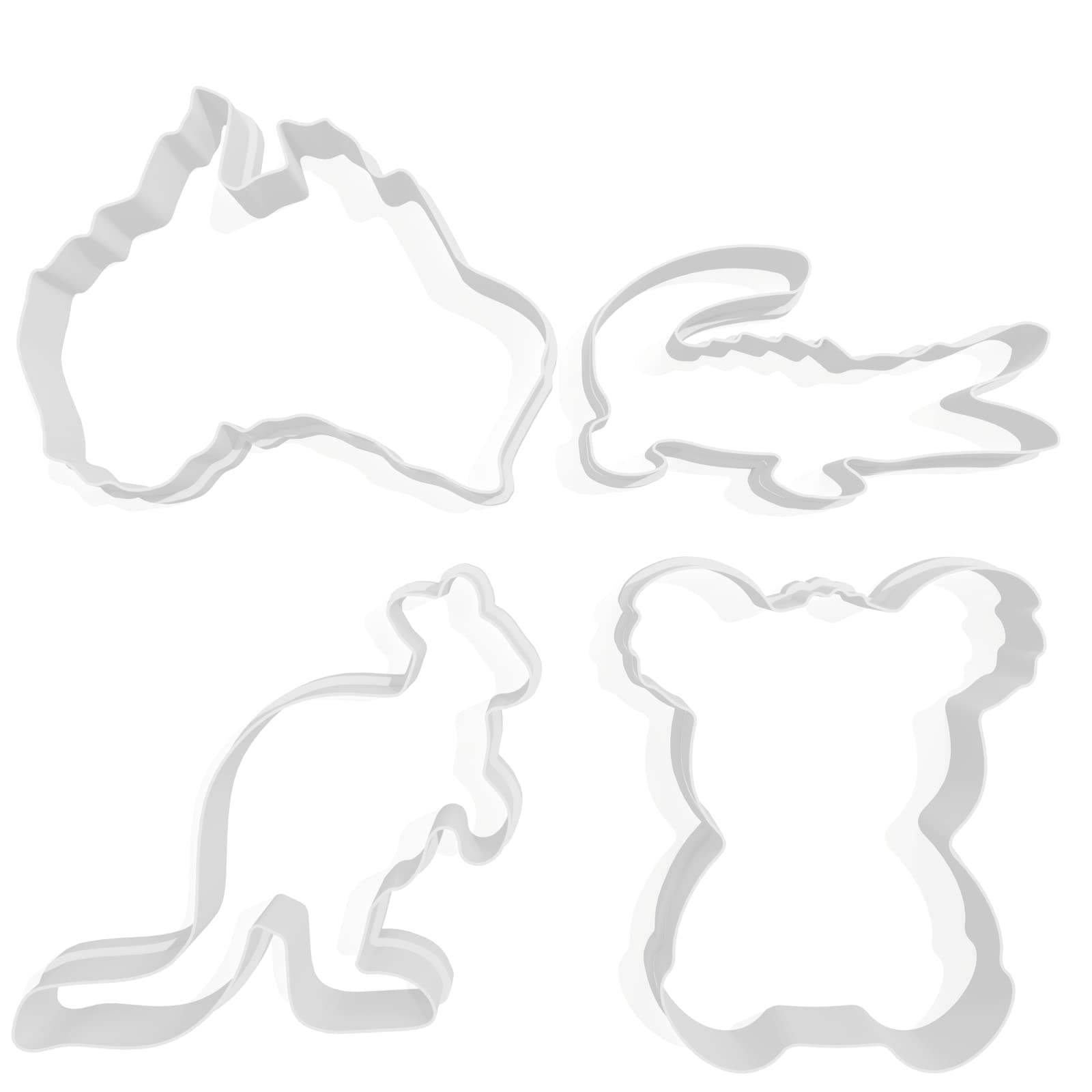 Australia Crocodile Kangaroo Koala Cookie Cutter Pack - 3 Sizes