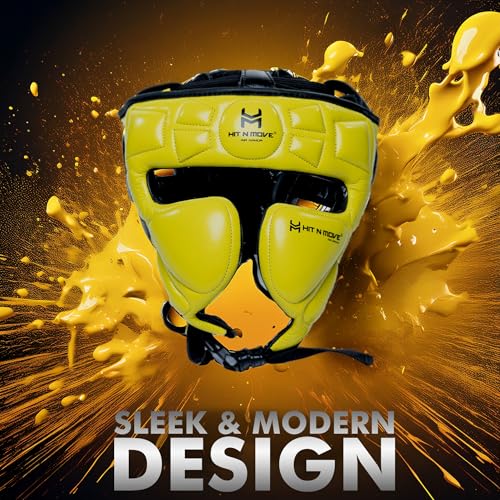 Image of HIT N MOVE Air Armor Precision Boxing Headgear - Lightweight & Protective Headgear for Men and Women in MMA, Kickboxing, Muay Thai, Training & Sparring and Combat