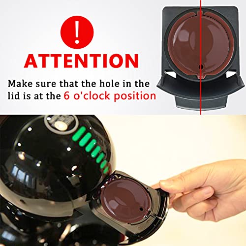 Keepow Reusable Colorful Coffee Filter Compatible With Dolce Gusto, Refillable Coffee Capsules 6 Pack (2 * Black + 2 * Brown + 2 * Purple) #TOP3