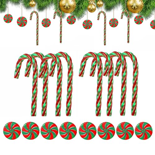 Onlvmyur Bastones de Caramelo Navidad Decoración 16 Piezas Bastones de Caramelo Adorno Decoraciones de Árboles de Navidad per Feste Natalizie Casa (Rojo Verde) Onlvmyur Bastones de Caramelo Navidad Decoración 16 Piezas Bastones de Caramelo Adorno Decoraciones de Árboles de Navidad per Feste Natalizie Casa (Rojo Verde)
