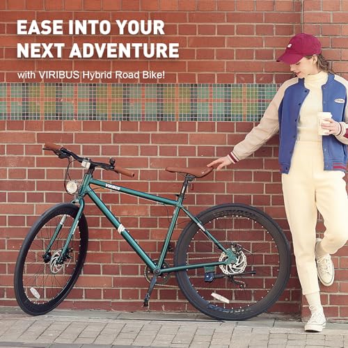 VIRIBUS Hybrid Bikes, 28 inch Mens Hybrid Bicycle 7 Speed