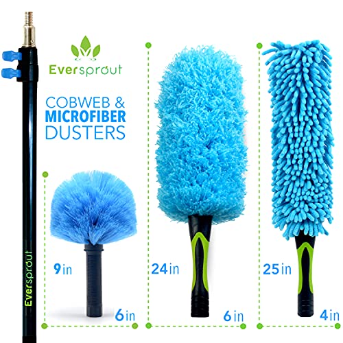 image for EVERSPROUT 6.5-to-20 Foot Duster 3-Pack with Extension-Pole (25+ Foot 