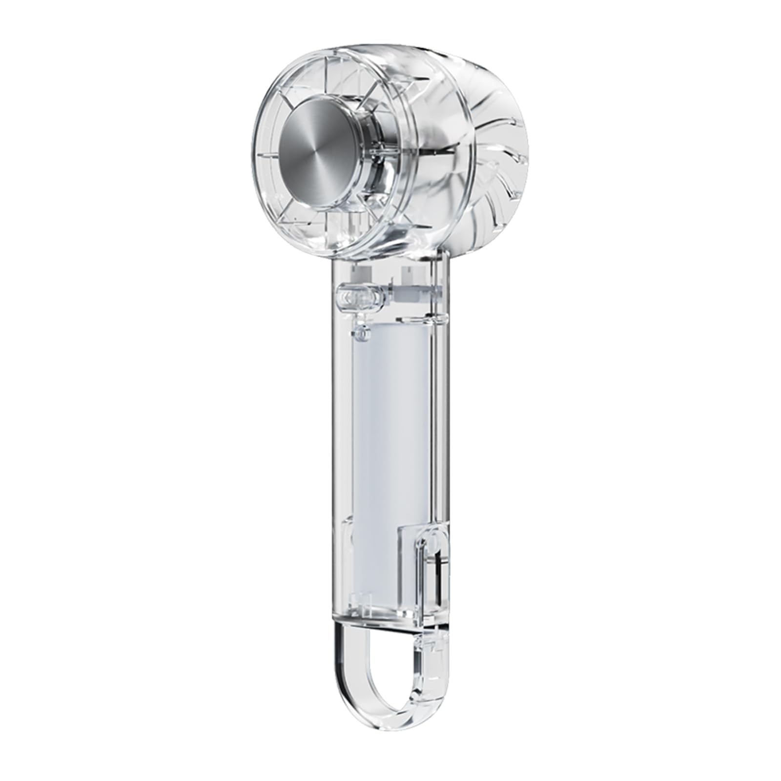 Mini ventilador de mano portátil con refrigeración por hielo, recargable por USB de 3 velocidades, ventilador personal transparente para mujeres y hombres, ventilador de viaje ligero para interiores y