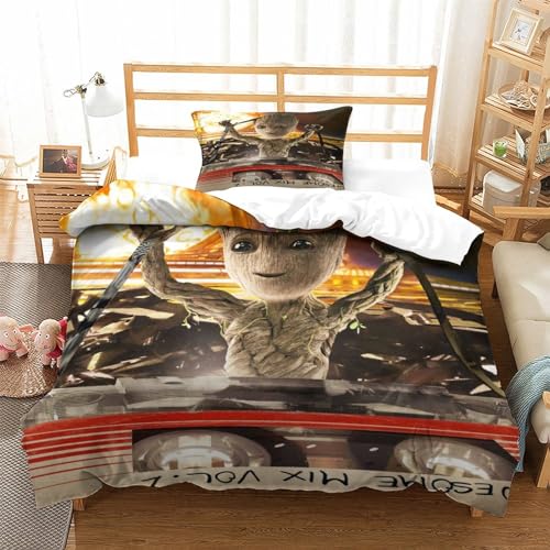 Guardians Of The Galaxy Bettwäsche 3-tlg 135x200cm - Rocket Raccoon Design