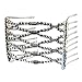 Decorative Wide Eyelet Protective Wire Hair Tool for Naturally Curly, Thick & Wavy Coily & Kinky Hair - Protective Low Manipulation Styles that prevent breakage (Silver)