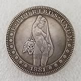 Pin Up Girls Coin Funny Skull Challenge Coin US One Dollar Hobo Coin