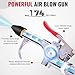 XUDYVCO Air Blow Gun Kit, Professional 2-Way Connection Air Nozzle Blow Gun with Rubber Tip and High Sealability 1/4IN Standard Quick Fitting, Powerful Pneumatic Air Blower Gun for Dust Cleaning