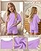 Oakgarden Girls 2 Piece Short Set 5-14y Kids Summer Outfit for Girl Short Sleeve T-shirt Elastic Waist Tight Shorts Pants(Taro Purple,9-10 Years)