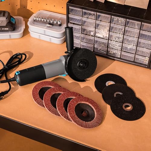 Cecotec Meuleuse d’Angle Électrique RadialPower 1000 Filtra. 1000W, Filtres pour Protéger le Moteur, Compatible avec des Disques de 125mm, Vitesse Jusqu’à 16 000 tr/min, Inclut 8 Disques et Mallette – Image 3