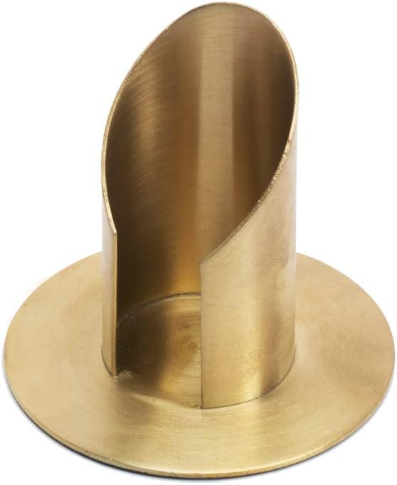 NKlaus Kerzenhalter 8cm hoch Kerzenständer für Kommunionkerze Ø 4cm Messingleucher Gold Taufkerzen Stabkerzen 2828