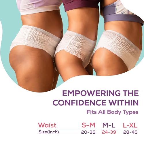 Image of EverEve Ultra Absorbent Disposable Period Panties, L-XL, 2's Pack, 0% Leaks, Sanitary protection for women & Girls, Maternity Delivery Pads, 360 Protection, Postpartum & Overnight use, Heavy Flow