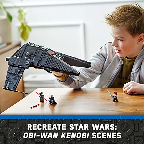 Lego Star Wars Inquisitor Transport Scythe 75336 Buildable Toy Starship, Obi-Wan Kenobi Set, Ben Kenobi Minifigure With Blue And Double-Bladed Red Lightsabers #TOP2