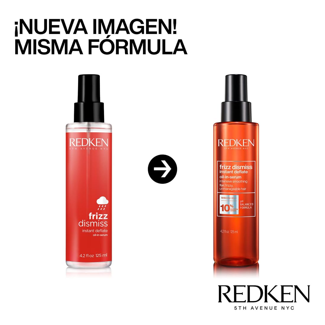 Redken, Aceite Sin Aclarado Antiencrespamiento, Para todo tipo de Cabello de Fino a Grueso, Para Clima Húmedo, Frizz Dismiss