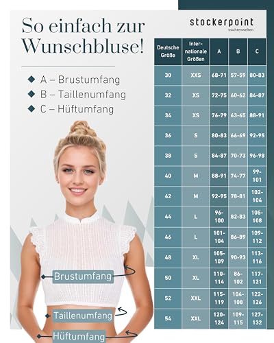 Stockerpoint Damen Lenka Dirndlbluse, Creme, 38