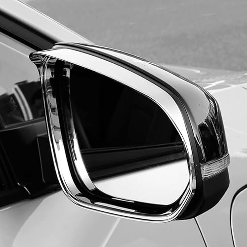 TADOKAPATU トヨタ アルファード 40系 専用 サイドミラー バイザー ミラー バイザー 雨除け アクセサリー ABS樹脂製 2PCS Alphard 40系 2023年6月〜【鏡面メッキ仕上】A40-YMY