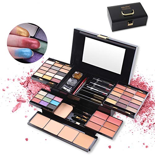 FantasyDay 54 Colores Juego de Maquillaje All in One Makeup Gift Set Incluye Corrector Camuflaje, Brillo Labios, Brochas, Lip Balm, Sombra De Ojos - Belleza Cosmético de Caja pour Cara y Labio Make-up - imagen 2