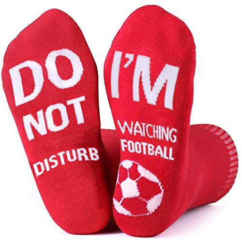 Dealswin Socken Lustiges Geschenk: DO NOT DISTURB IM WATCHING FOOTBAALL If You Can Read This Sock Neuheit Socken für Männer und Frauen Weihnachts Freund Party Baumwollsocken mit Motiv