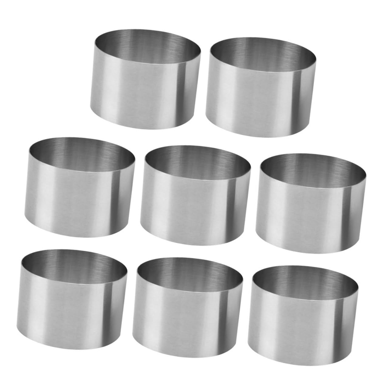 Aros Redondos para Hornear de Acero Inoxidable, 8 Piezas