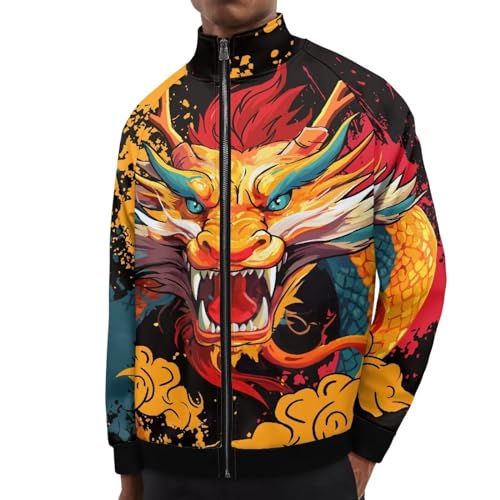 Image of Men's Lightweight Jackets Casual Full Zip Fleece Jacket Men Coats Fashion Long Sleeve Sweatshirt