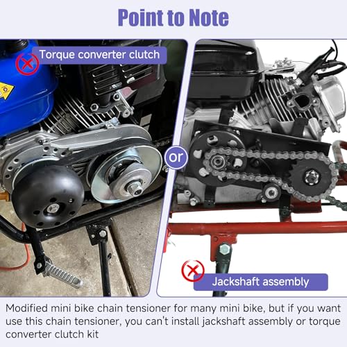 Image of Chain Tensioner Adjuster Bracket Kit with 8mm Chain Roller Replacement for Predator 212 224cc 196cc 79cc Engine Coleman Mini Bike CT200U CT200U-EX BT200X Baja DB30 MB200 Axis M200 Minibike Part