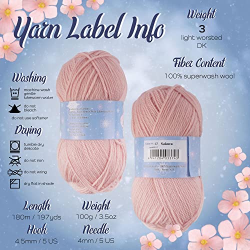 Hilo de lana DK JubileeYarn gris para tejer jerséis cómodos de invierno 6