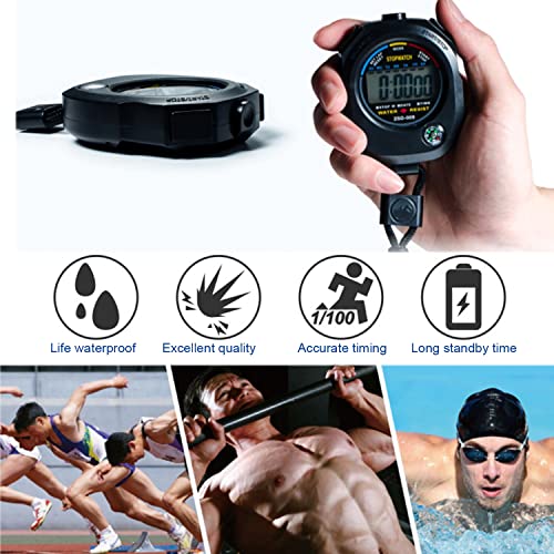 Chronomètre De Sport Numérique Portable Pour Football, Basket, Course, Natation, Fitness – Image 5