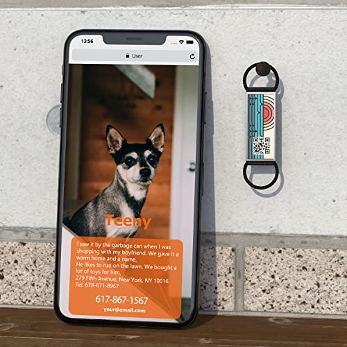 Kekid Qr Code Dog Tag,Silent Dog Tags Personalized For Pets, Slide On Dog Tag,Custom Dog Name Id Tags Personalized Noiseless Dog And Cat Tags N -Free Online Pet Page Prevent Lost/Modifiable #TOP3