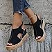 Imagen de Sandalias Plataforma Mujer Con Cuña Verano Sandalias Alpargatas Elegantes Tacon Con Hebilla Flexibles Punta Abierta Zapatos Esparto Ortopédicas Antideslizantes Moda Casual Boda Fiesta Caminar Baratas