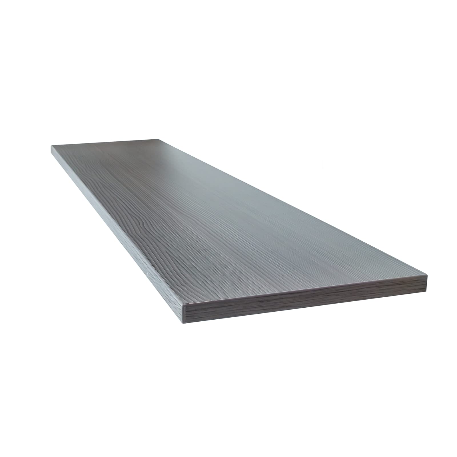 Display Stands Ltd 600mm x 300mm Wooden Shelf for Slatwall Panels & Home with Optional Shelf Brackets (D21+) (WALL Brackets 3/4" Pipe - Pair (B19), Pino Grey)