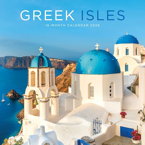 2026 Greek Isles Mini Wall Calendar Multi-Lingual