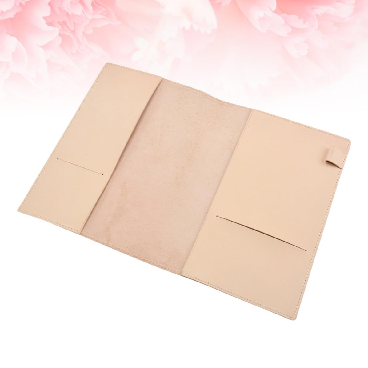 ibasenice Funda de Cuero Cubierta Protectora de Diario para Cuaderno A5 Beige, Porta Bolígrafo y Ranuras y Escuela, Negocios Viajeros