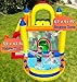 Hongcoral Inflatable Bounce House with Wide Slide, Splash Pool/Ballpit, Secret Crawl Tunnel & Soccer Goal, Multi-Activity Jumping Castle for Toddlers & Big Kids, Outdoor Backyard Playground